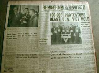 1967 African American newspaper MARTIN LUTHER KING says hes against 