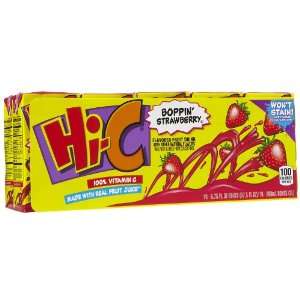 HIC Boppin Strawberry Drink Cartons, 6.75 oz, 10 ct  