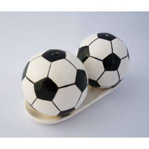  Ceramic Soccer Salt and Pepper Shakers