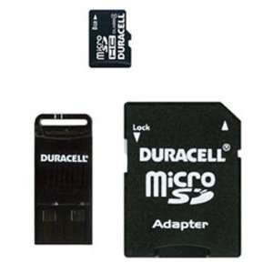  Duracell 8 GB MicroSD Memory Card with SD & USB Adapters 