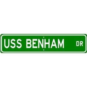  USS BENHAM DD 796 Street Sign   Navy Ship Gift Sailor 