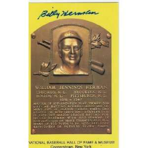  Billy Herman Autographed Hall Of Fame Plaque Sports 