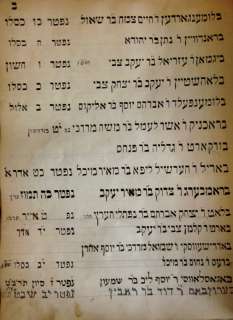   JUDAICA RECORD MANUSCRIPT ILLUSTRATED BOOK HEBREW & YIDDISH. RARE