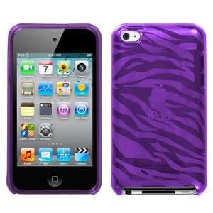  Apple iPod Touch 4 4G Purple Zebra Skin Candy Skin Case 