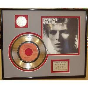 DAVID BOWIE etched Gold Record Limited Edition Collectible