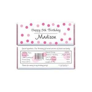 BD286   Birthday Dots Candy Bar Wrappers  Grocery 