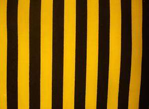 Black & Yellow Bumble Bee Stripe Cotton Fabric NEW  