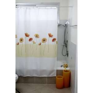  Waterproof Bath Fabric Shower Curtain with Hooks
