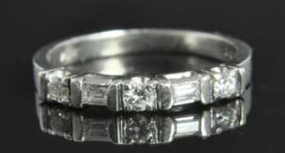   & Baguette Diamond Anniversary Wedding Stack Band Ring 6.25  