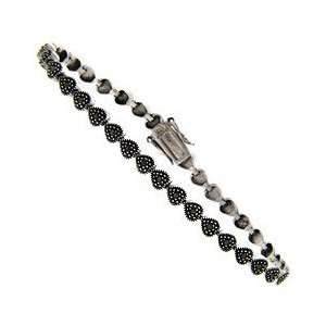    Sterling Silver Marcasite Teardrop Design Bracelet: Jewelry