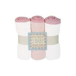  Bumkins Extra Special Washcloth 3 pack Pink Baby