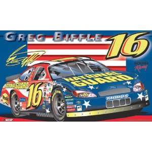  #16 Greg Biffle Double Sided 3x5 Flag: Sports & Outdoors