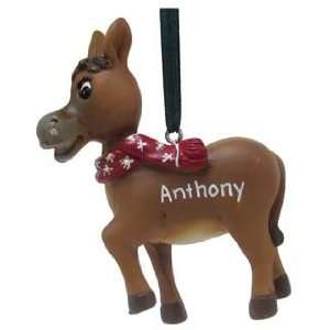  Personalized Donkey Christmas Ornament