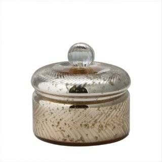 Lazy Susan Apricot Mercury Glass Charm Box, 6 x 6.25 Inches, Small