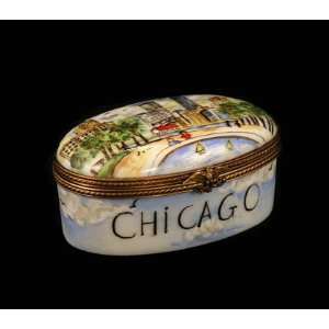  Chicago City Scene Authentic French Limoges Box: Home 