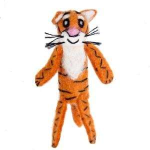Wild Woolie Tiger Hand Felted Finger Puppet Ornament   Fair Trade from 