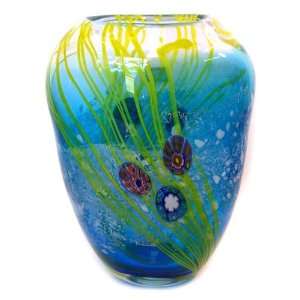    Murano art glass Tall Vase Fantasy Ocean A53: Home & Kitchen