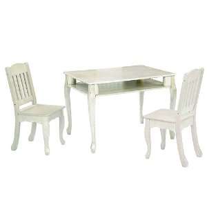  Teamson Kids Espresso White Wooden Table 2 Chairs Play Set 