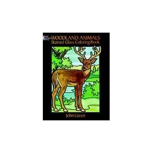  Dover Stained Glass Color Bk Woodland Anmals: Arts, Crafts 