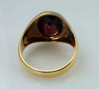 MENS RING ANTIQUE VINTAGE COLLECTIBLE DECO ESTATE STYLE RUBY 10K 