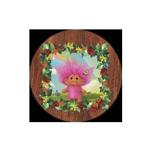    Trolls Pink Troll Wood Background Button TB1862 Toys & Games