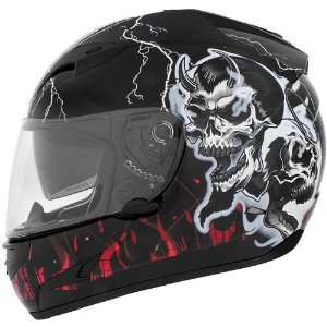   Evil US 97 Road Race Motorcycle Helmet   Red / Medium Automotive