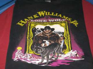   LONE WOLF Vintage 1990 Country Music Concert Tour T Shirt LG  