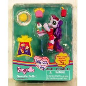   Pony Ponyville Serve Snacks with Sweetie Belle Figurine: Toys & Games