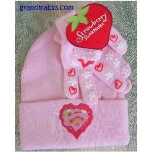    Strawberry Shortcake Winter Hat and Gloves 