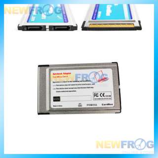 NEW PCMCIA 2 Ports Serial ATA SATA Raid CardBus Card  
