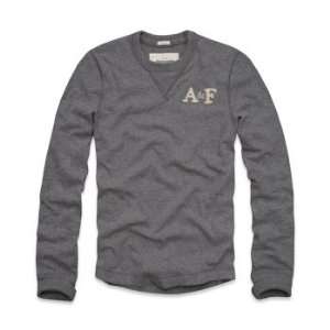 Abercrombie & Fitch A&F Mens Johns Brook HEATHER GREY M MEDIUM Crew V 