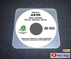 Tektronix TEK 2236 Oscilloscope Service + Ops Manual CD  