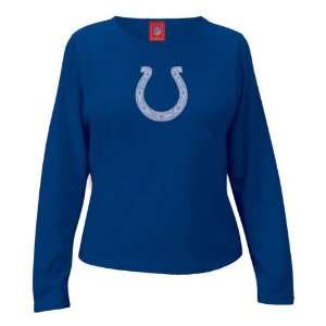   Colts Womens Blue Jazzed Up Long Sleeve T Shirt