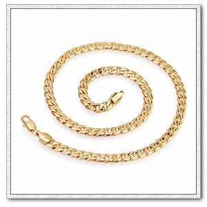 22K Gold GP 24 Highly Polished Chain Link Necklace N24  