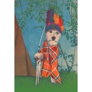  Vintage Art Indian Dog   11817 2