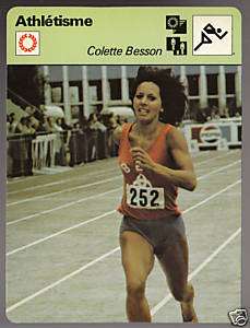 COLETTE BESSON 1978 FRANCE SPORTSCASTER CARD 59 24A  