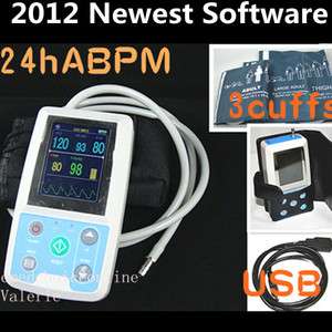 24 hours Color LCD Ambulatory Blood Pressure Patient Monitor NIBP+ 3 
