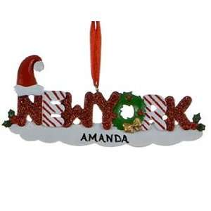  Personalized New York Letters Christmas Ornament: Home 