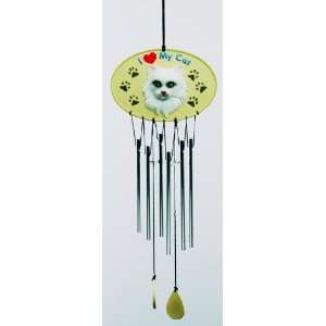  Cat Wind Chime (Persian) Patio, Lawn & Garden