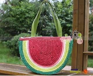 Women Straw Beach Watermelon Handbag Shoulder Bag #264  