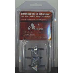   Terminator 2 Titanium 100 Grain 3 Blade Broadhead: Sports & Outdoors