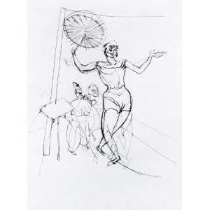     George Grosz   24 x 32 inches   trapeze artist