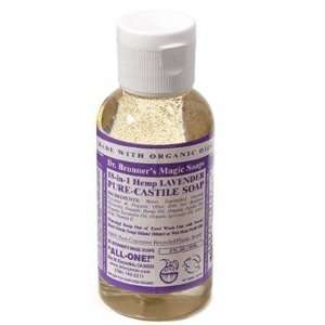  Dr Bronners  Liquid Soap, Lavender, Travel, 2oz Beauty