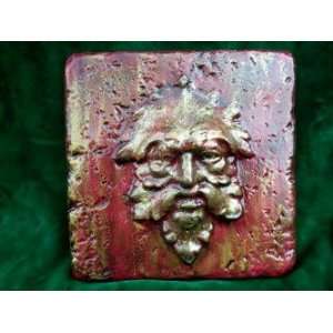  Good Fortune Wine Harvest Greenman Wall Tile: Home 