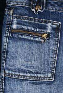 Indigo L T C Les Temps des Cerises Distressed Jeans 28  