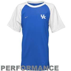  Nike Kentucky Wildcats Youth Royal Blue Raglan Performance Training 
