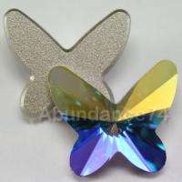 Swarovski 18mm 2854 Butterfly NoHF Crystal Clear AB  