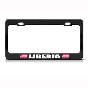  Liberia Liberian Flag Black Country Metal license plate 
