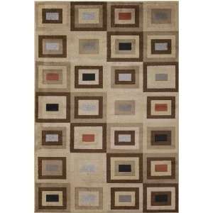  Window Panes Rug   Beige (53x76) Furniture & Decor