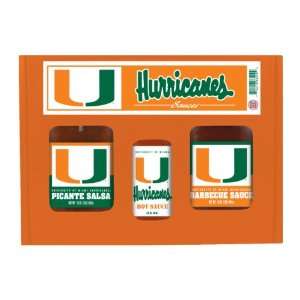   Hurricanes TailGate Set (Hot Sauce, BBQ and Salsa): Sports & Outdoors